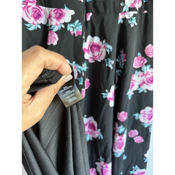 Torrid Plus Size Floral High Neck Georgette Woman’s Maxi Classic Dress Size 16‎ - Picture 11 of 15